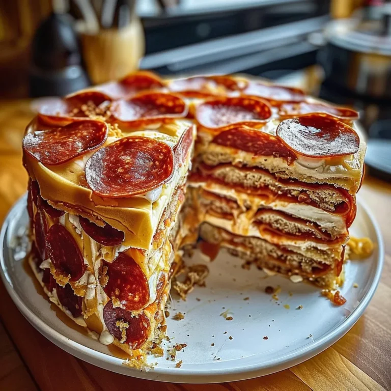 Pepperoni Pizza Layer Cake: A Delicious Twist on Pizza