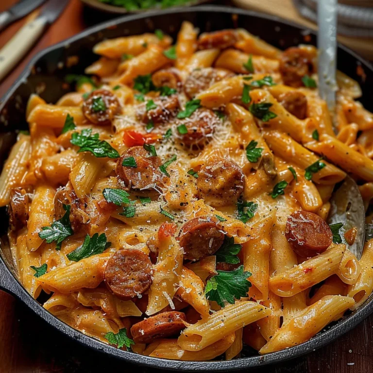 One Pot Creamy Cajun Sausage Pasta: Easy & Delicious Recipe