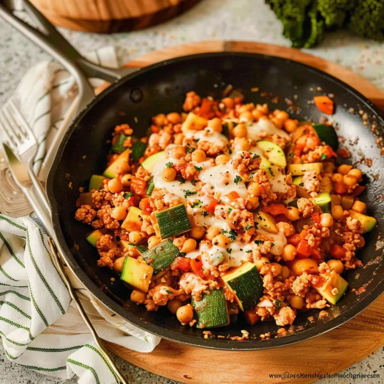 Ground Turkey Zucchini Chickpea Skillet: A Healthy One-Pan Meal