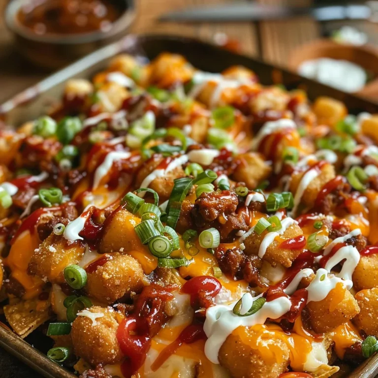 Loaded Cowboy BBQ Tater Tot Nachos: Easy & Delicious