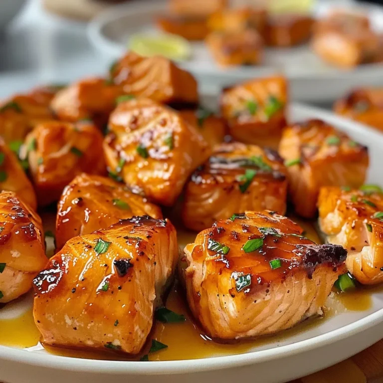 Crispy Air Fryer Honey Garlic Salmon Bites