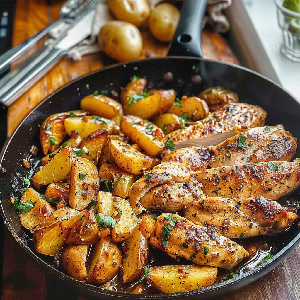 Tips for Garlic Butter Chicken and Potatoes Skillet