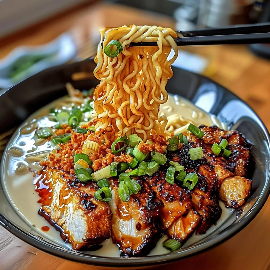 Tips for Fiery Chicken Ramen with Creamy Garlic Sauce