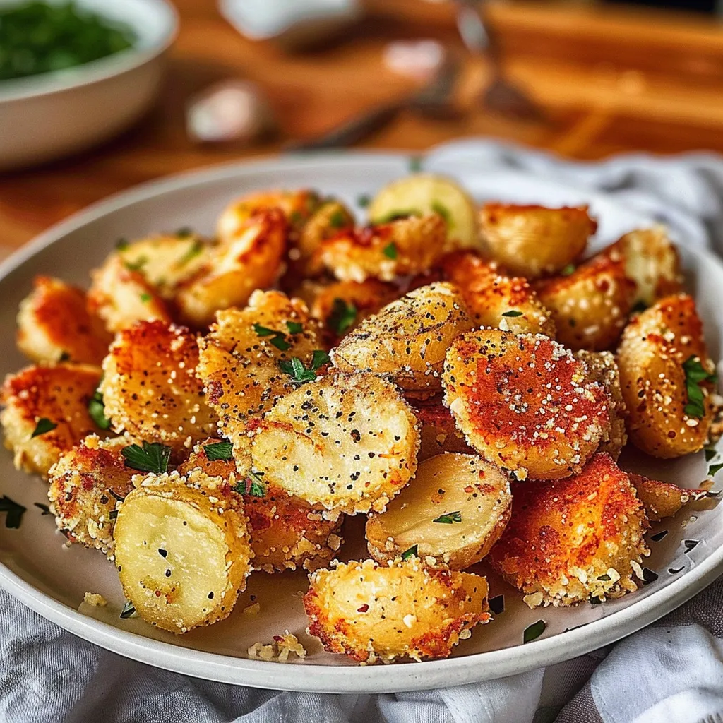 Tips for Crispy Garlic Parmesan Crusted Potatoes