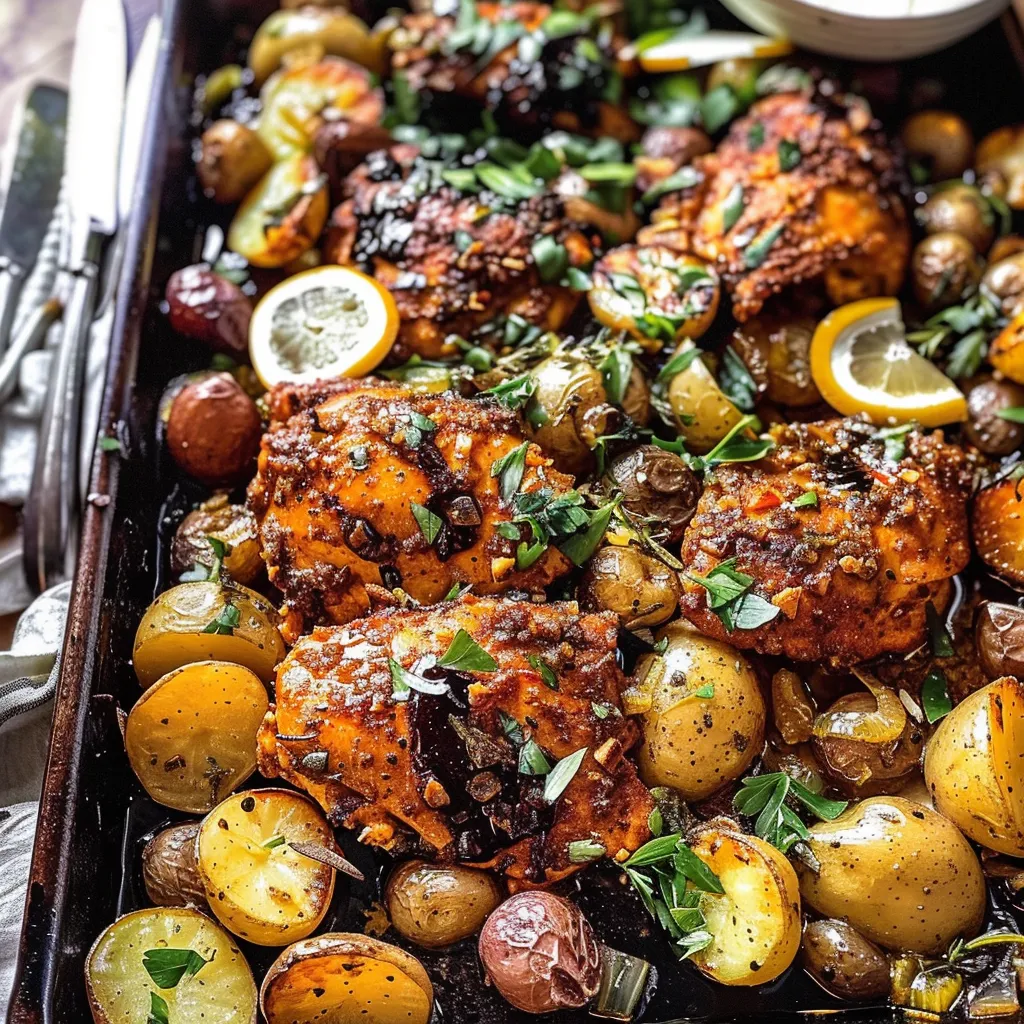 Tips for Sheet Pan Lemon Balsamic Chicken and Potatoes.