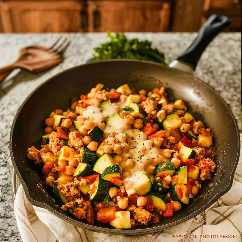 Tips for Ground Turkey Zucchini Chickpea Skillet