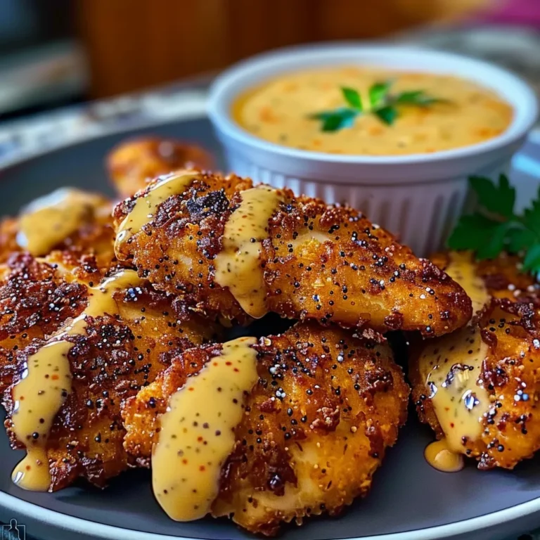 Crispy Baked Chicken Tenders with Creamy Mustard Dip Recipe