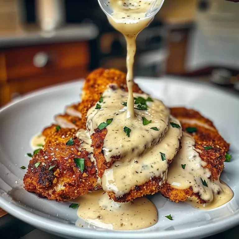 Parmesan Crusted Chicken with Creamy Garlic Sauce Recipe