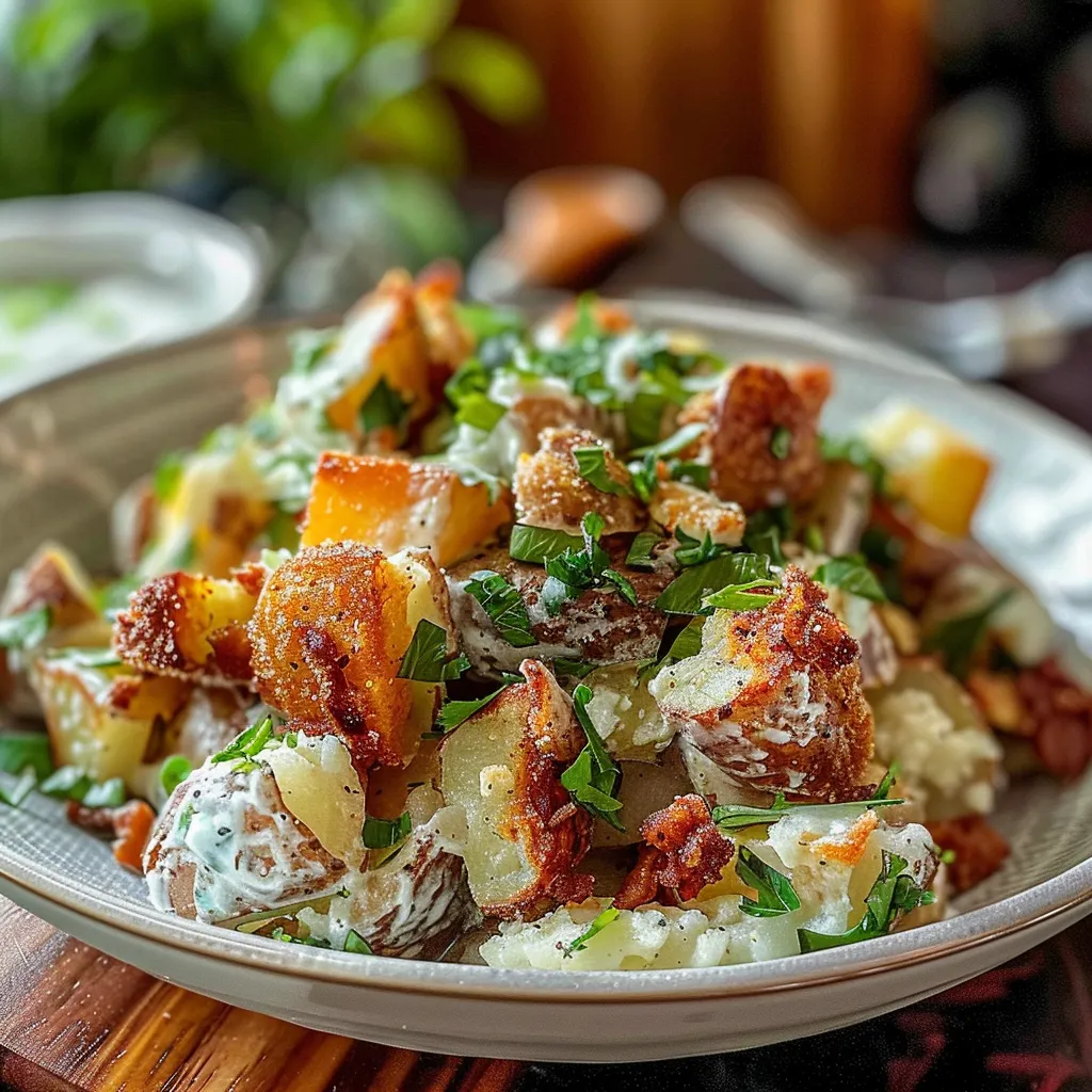 Tips for Crispy Smashed Potato Salad 🥔🥗 | Creamy, Crunchy & Flavorful