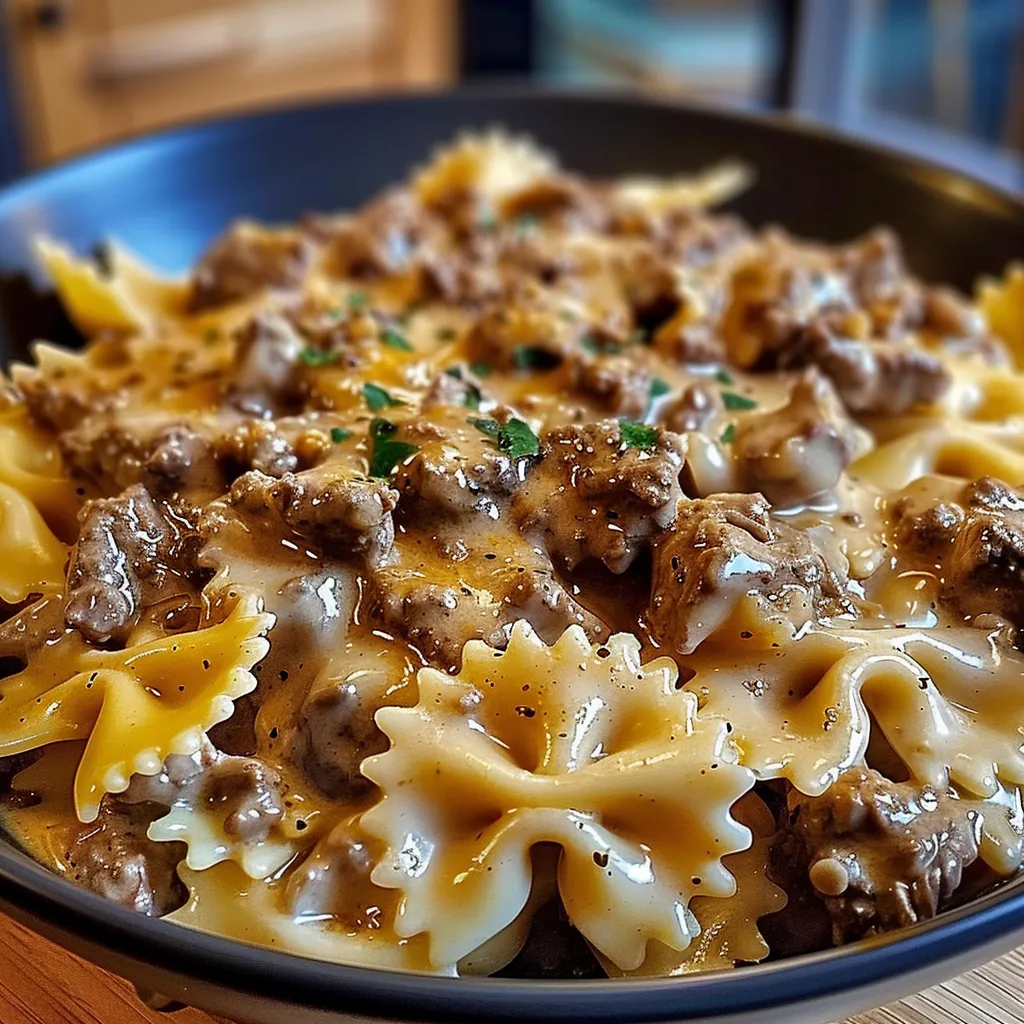 Tips for  CREAMY BEEF AND BOWTIE PASTA 