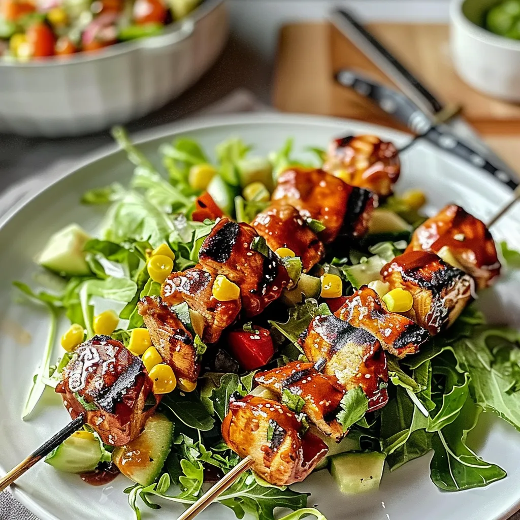 Tips for BBQ Chicken Skewer Salad