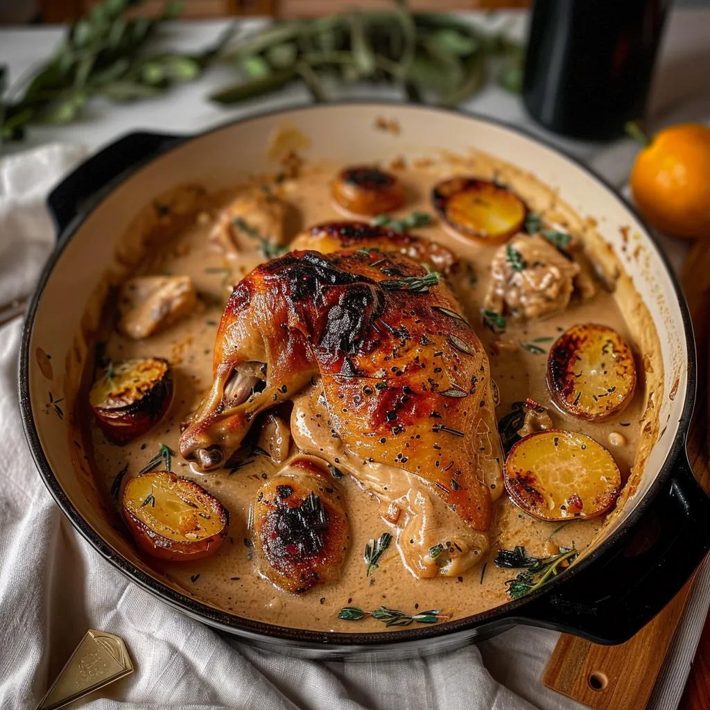 Tips for Herb Roasted Chicken in Creamy White Wine Sauce