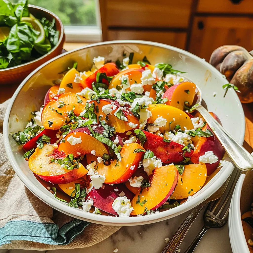 Tips for Simple Peach Feta Salad