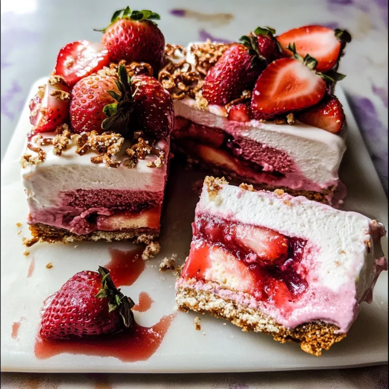 Strawberry Pretzel Ice Cream Cake: A Delicious Summer Treat