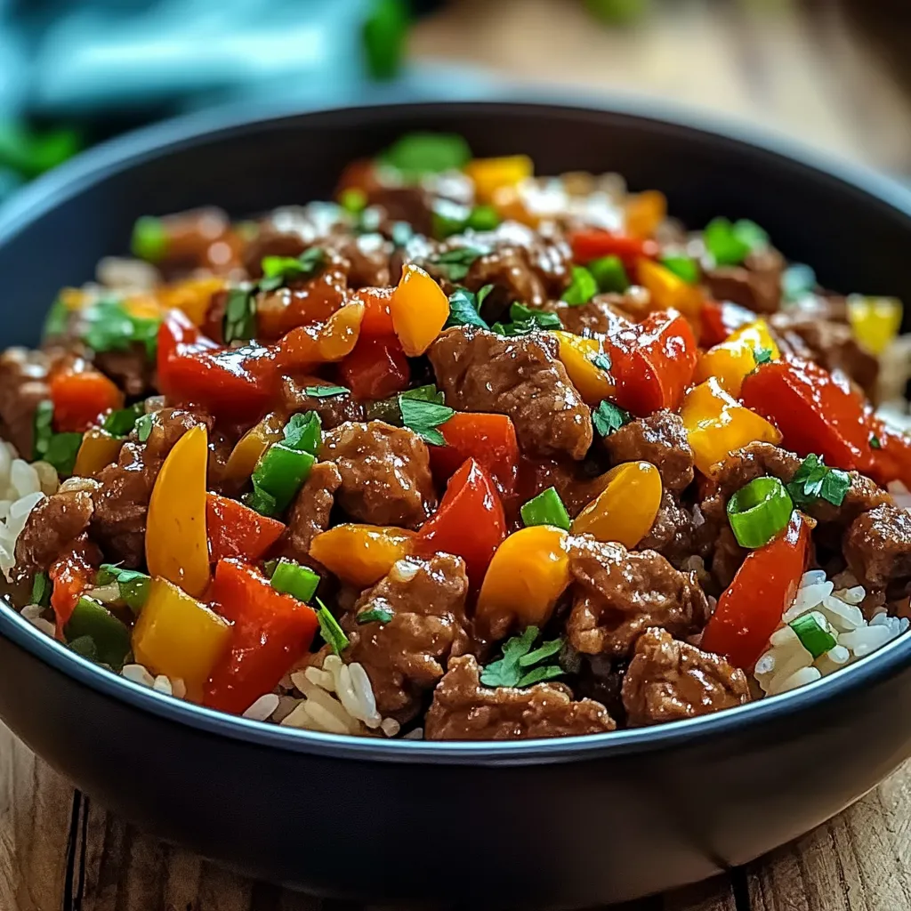 Tips for Beef and Pepper Rice Bowl