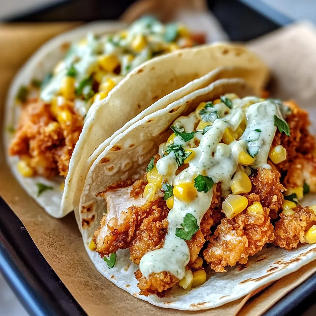 Tips for Fried Chicken Street Corn Tacos with Jalapeño