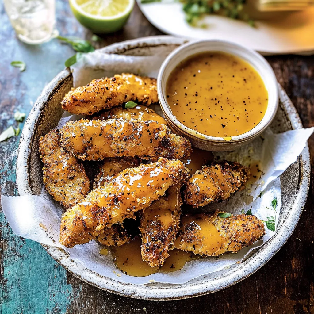 Tips for Baked Black Pepper Ranch Chicken Fingers with Honey Mustard.