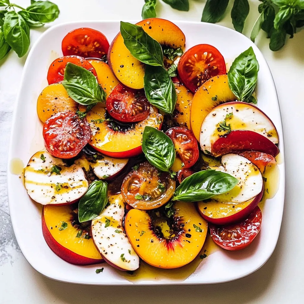 Tips for Peach Tomato Caprese Salad