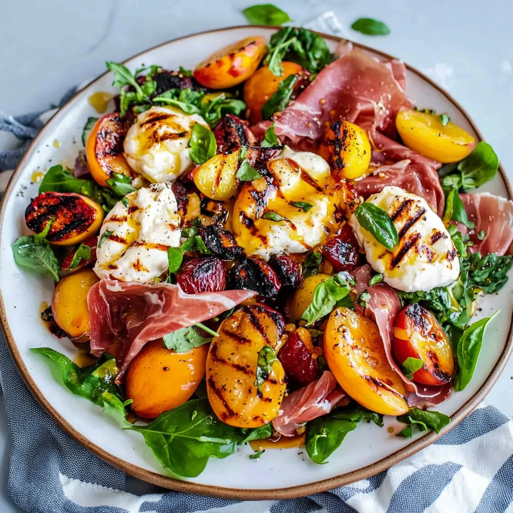 Tips for Grilled Nectarine Burrata Prosciutto Salad