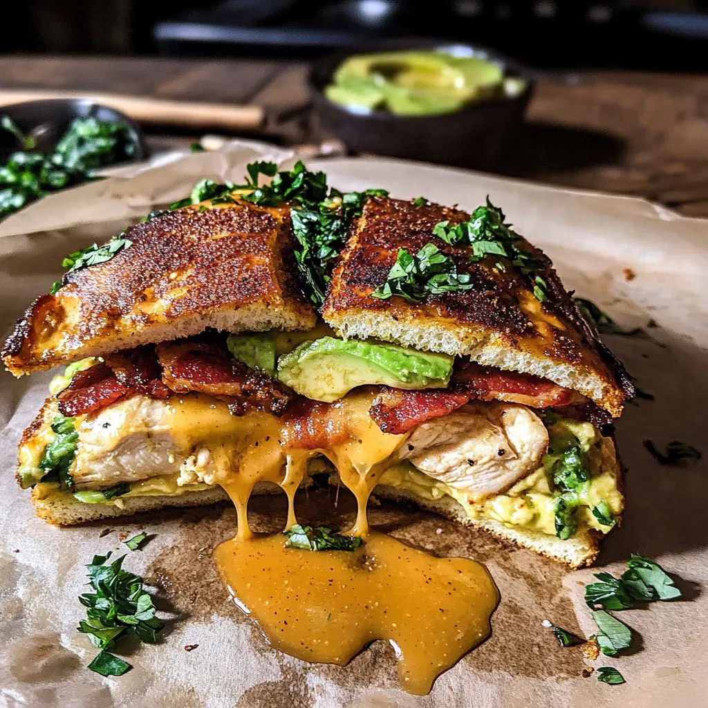 Tips for Honey Mustard Chicken, Bacon, Avocado Melt.