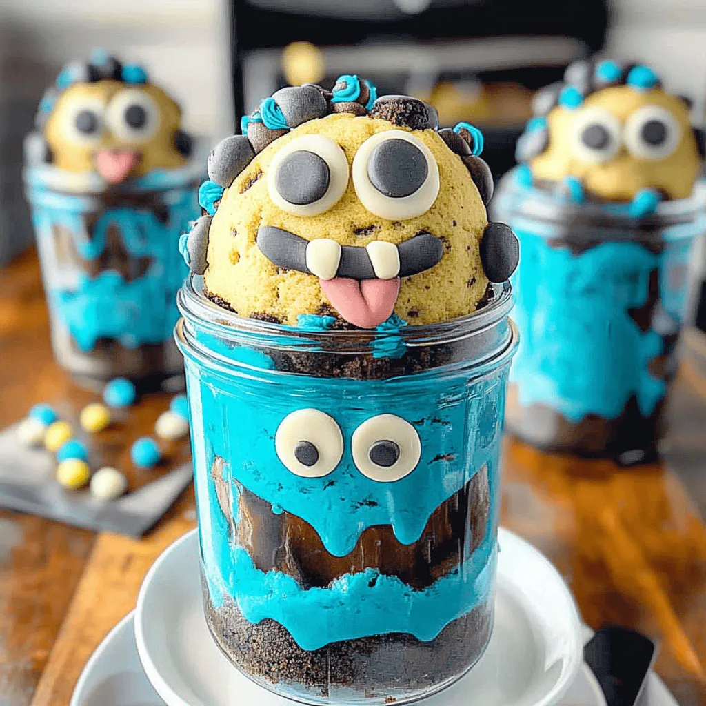Tips for Cookie Monster Cake Jars