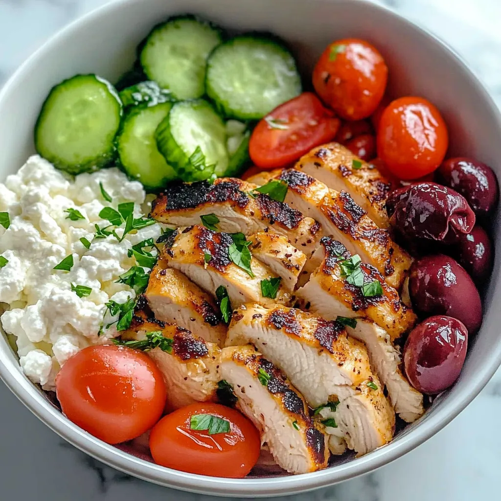 Tips for Greek Chicken Cottage Cheese Bowl