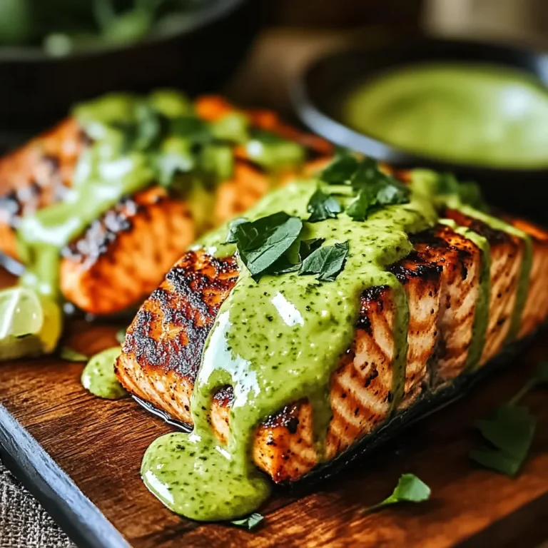 Baked Cajun Salmon with Creamy Avocado Lime Sauce Recipe