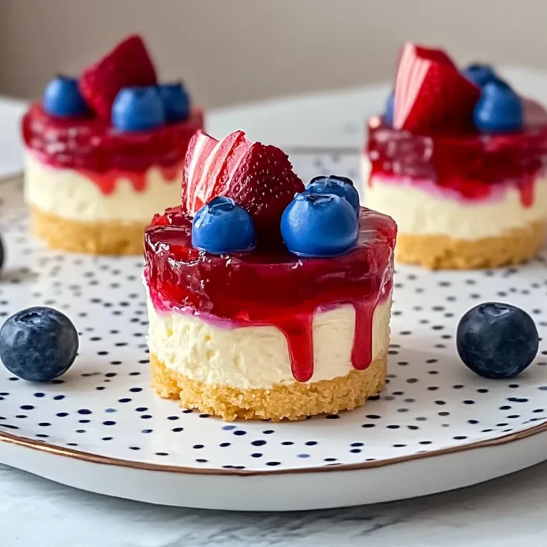 Red, White & Blue Mini Cheesecakes: Perfect Summer Treats