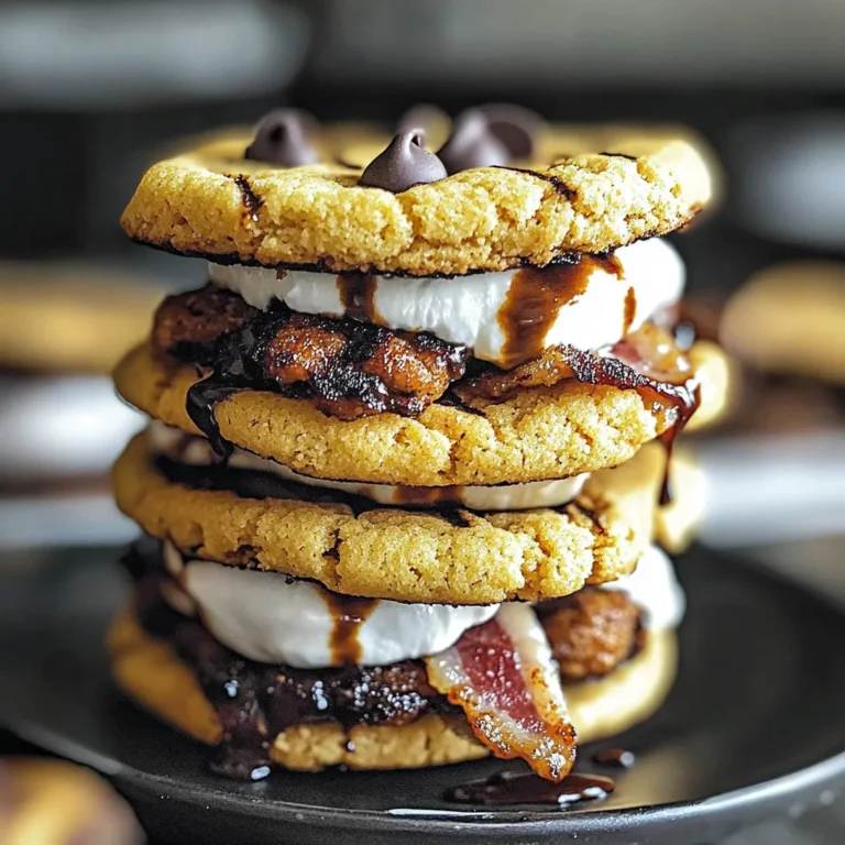 Grilled Chocolate Chip Cookie Bacon S’mores Delight