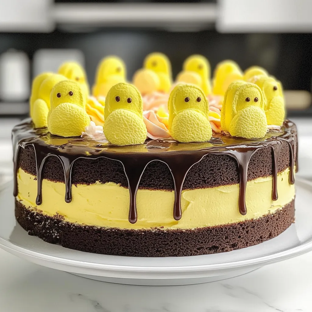 Tips for Peeps Sunflower Layer Cake