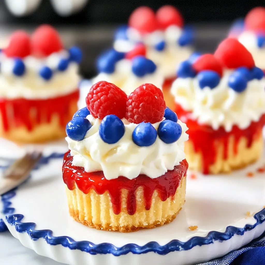 Tips for Red, White and Blue Mini Cheesecakes