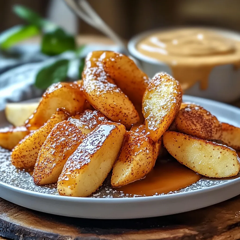 Tips for Air Fried Apple Wedges with Caramel 