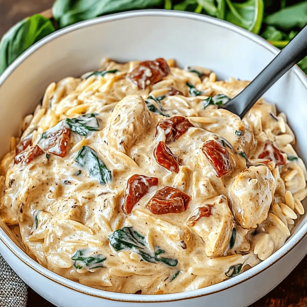 Tips for Slow Cooker Creamy Tuscan Chicken Orzo