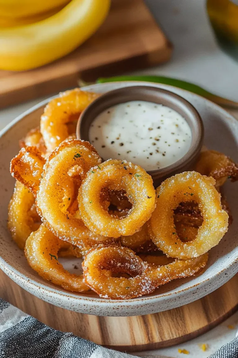 Crispy Air Fryer Banana Peppers Plated and Ready to Eat