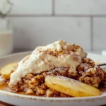 Irresistible Apple Crisp with Vanilla Ice Cream