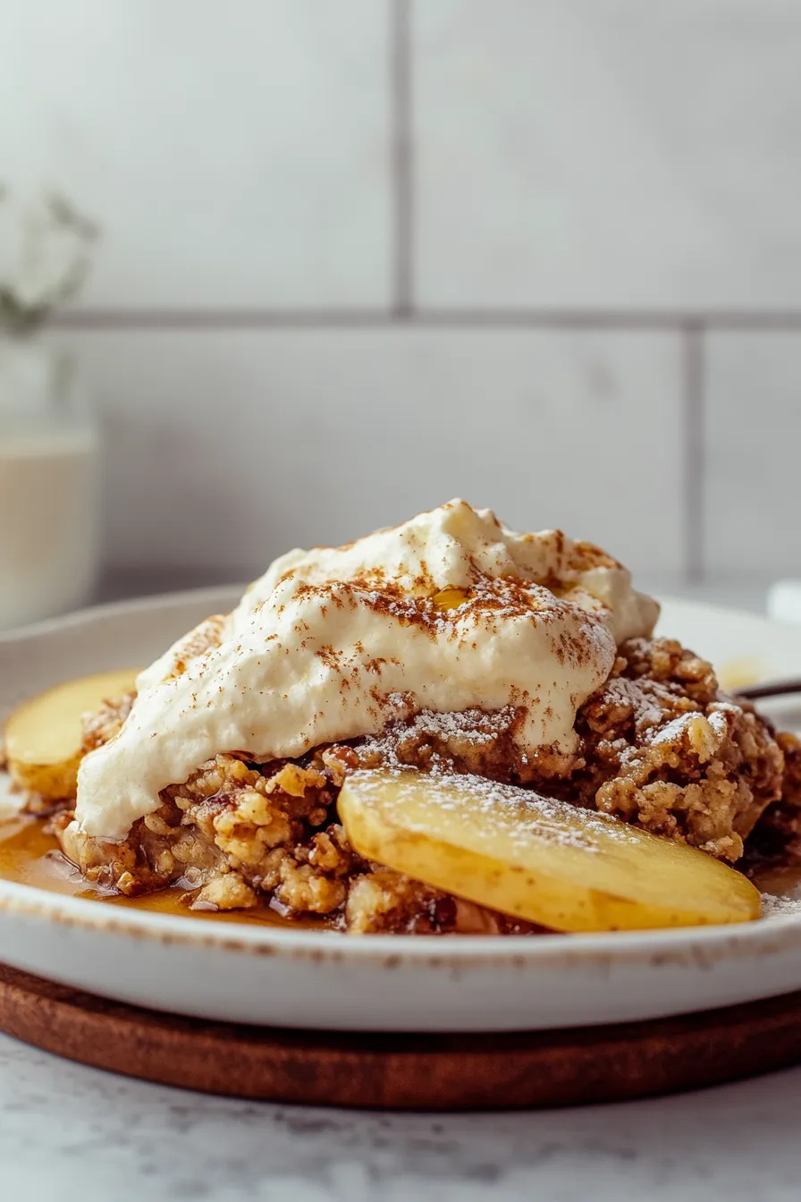Irresistible Apple Crisp with Vanilla Ice Cream