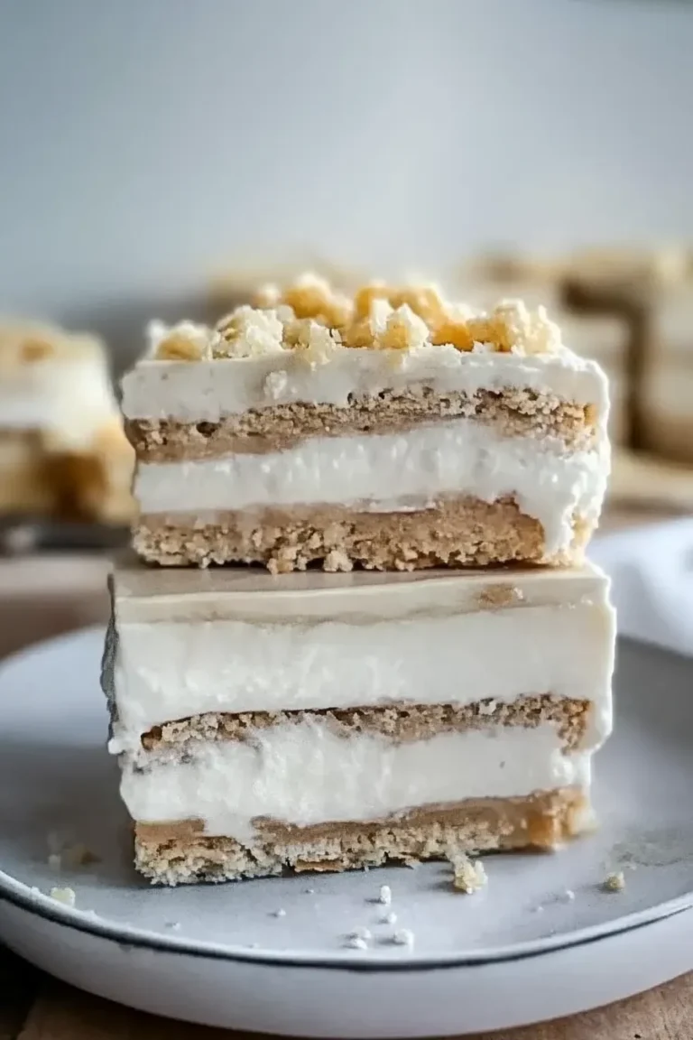 Banana Pudding Cheesecake Bars - Decadent Dessert Slice