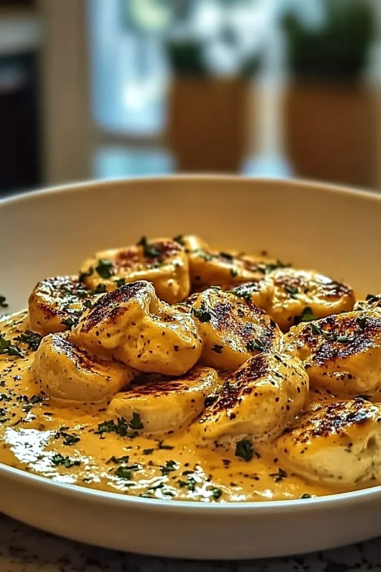 Cajun Chicken Tortellini with Garlic Sauce - Delicious Plate