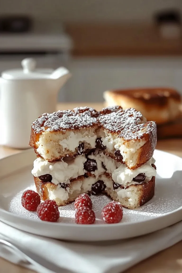 Delicious Cannoli French Toast on a Plate
