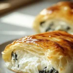 Cheese and Spinach Stuffed Pastry Freshly Baked Delight