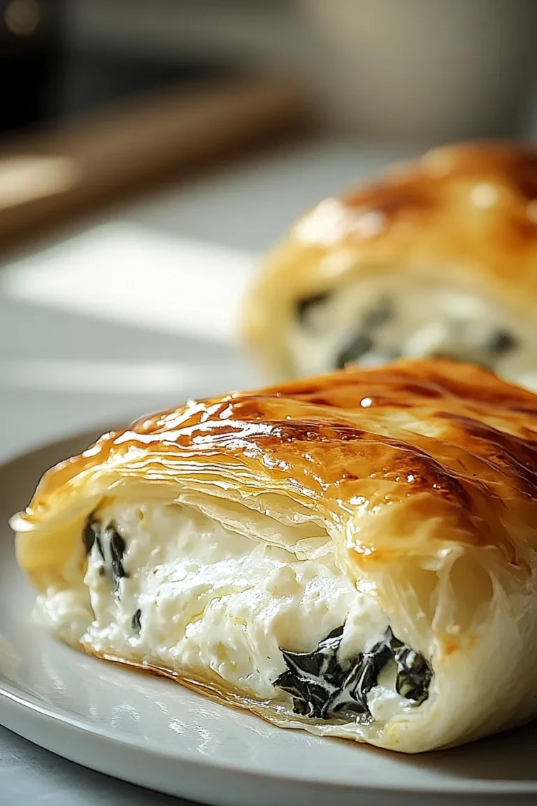 Cheese and Spinach Stuffed Pastry Freshly Baked Delight