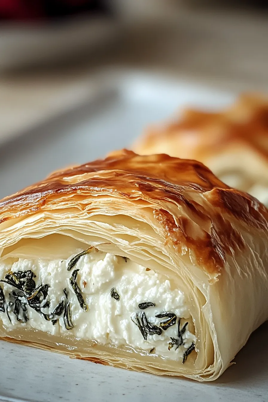Cheese and Spinach Stuffed Pastry