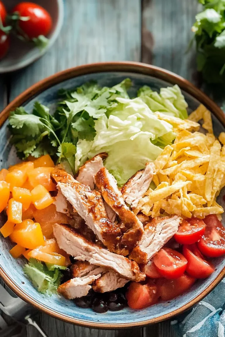 Delicious Chicken Fajita Salad with Honey Chipotle Dressing
