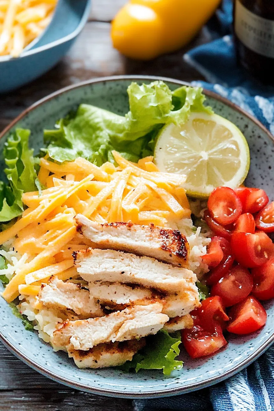 Chicken Fajita Salad with Honey Chipotle Dressing