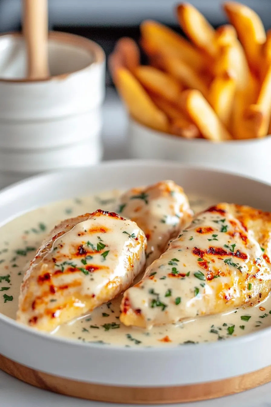 Chicken Fillet in Spicy, Creamy Garlic-Parmesan Sauce