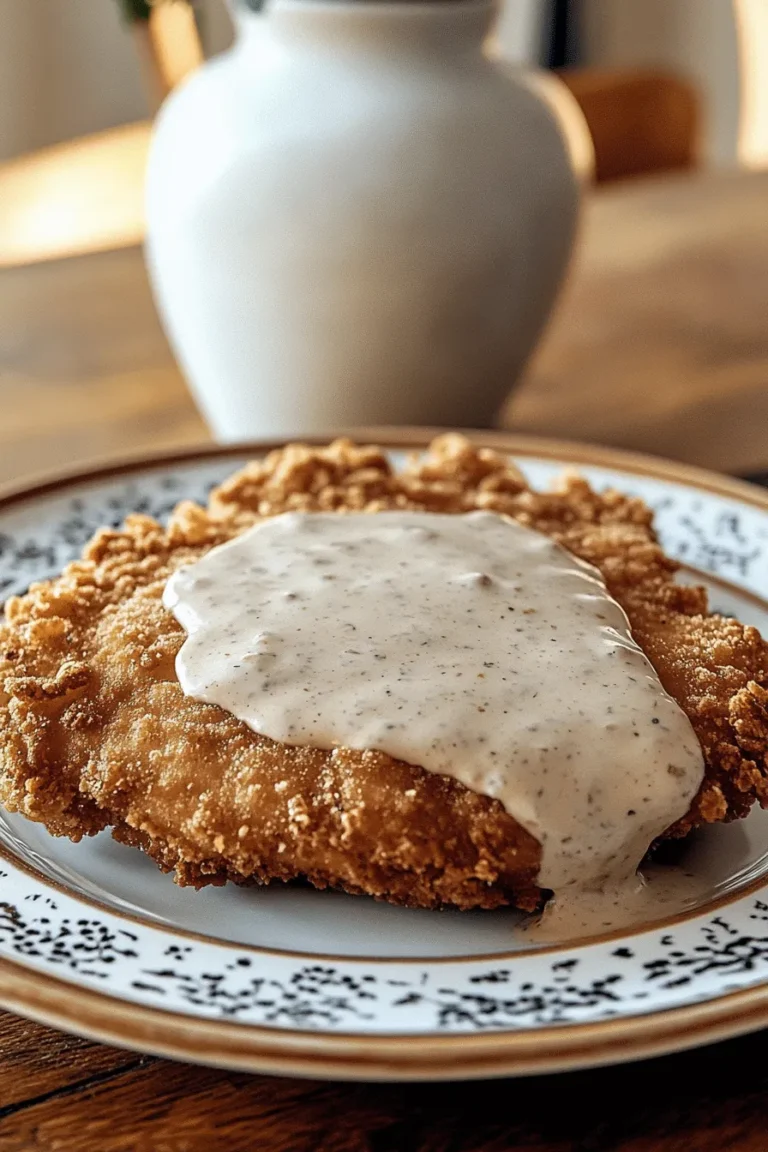 Crispy Chicken Fried Steak Plated with Gravy