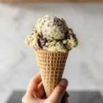 Delicious Chocolate Swirl Pistachio Ice Cream in a Bowl