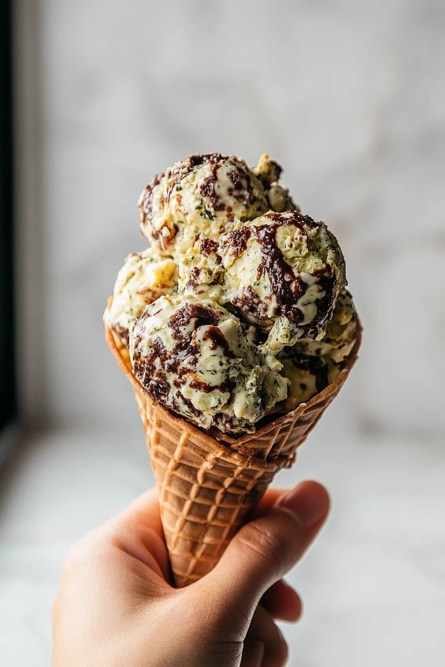Chocolate Swirl Pistachio Ice Cream