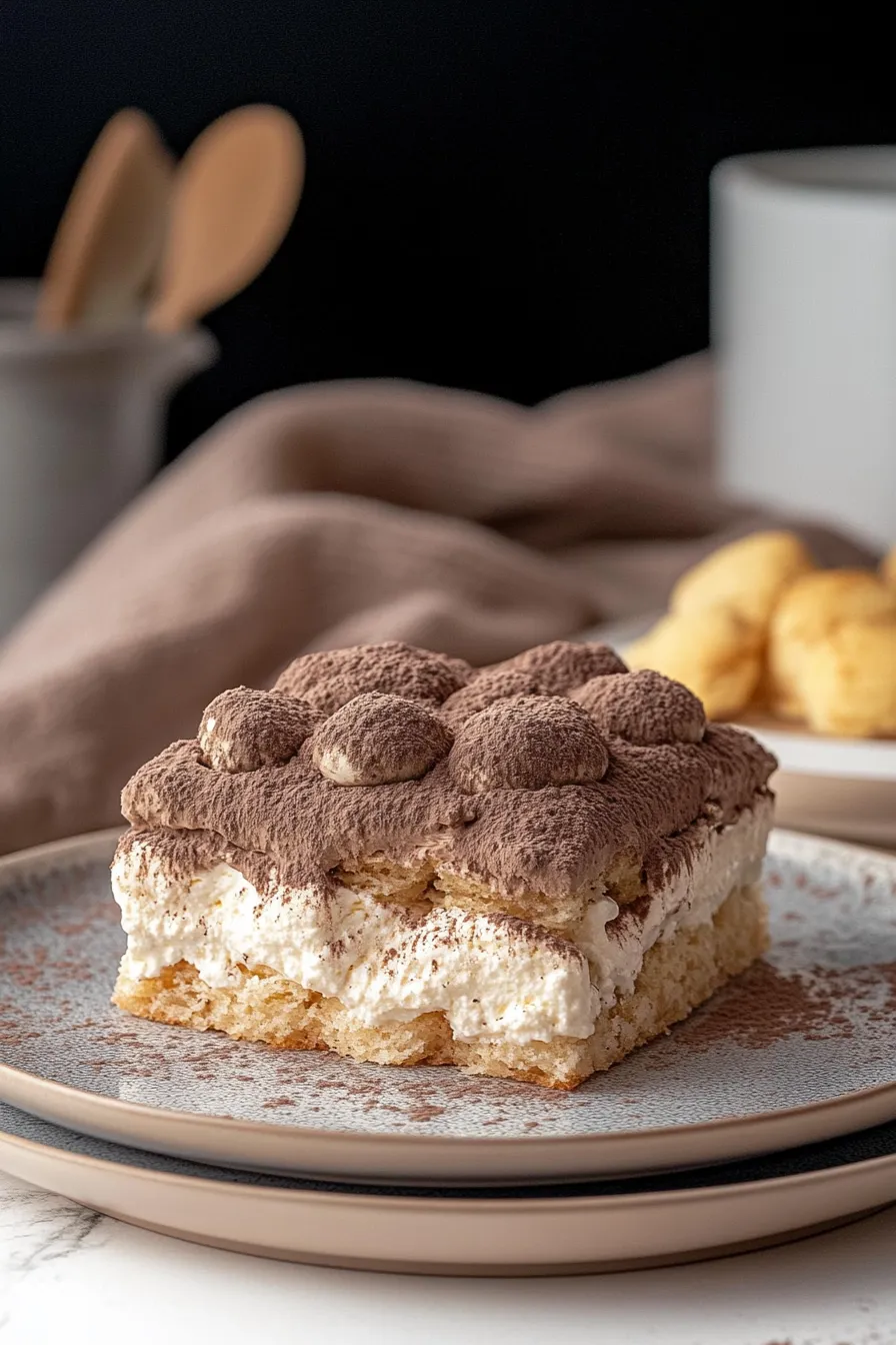 Chocolate Tiramisu Dessert Slice