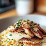 Creamy Carbonara with Crispy Chicken & Bacon Plated Dish